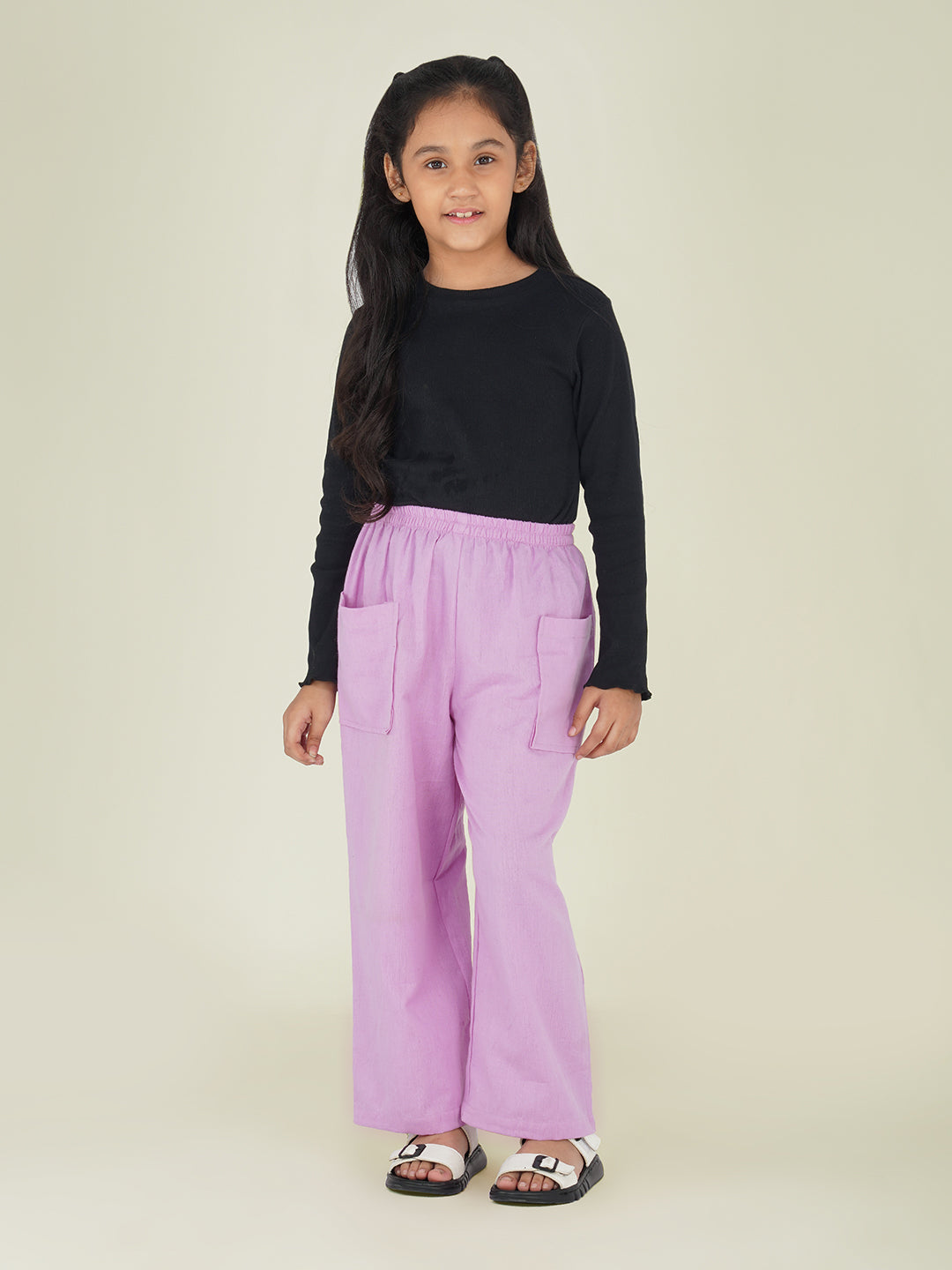 Kids Lavender Cotton Trouser