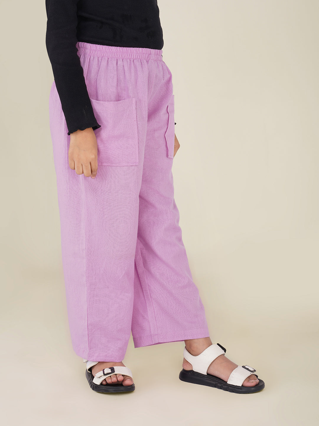Kids Lavender Cotton Trouser