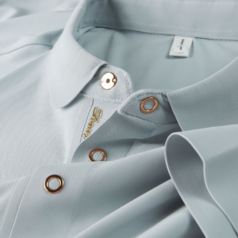 Premium Snap-Button Polo Shirt – Elegant & Functional Design