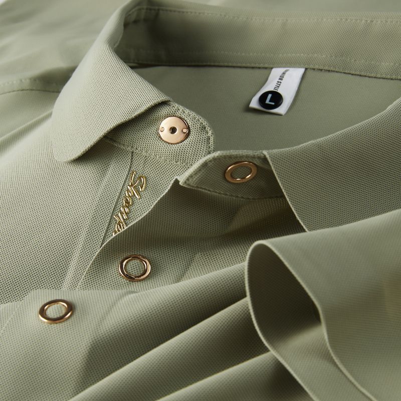 Premium Snap-Button Polo Shirt – Elegant & Functional Design