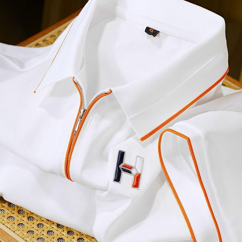 Retro Vibe Zip Polo with Pop Logo