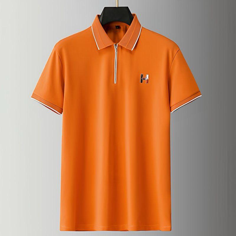 Retro Vibe Zip Polo with Pop Logo